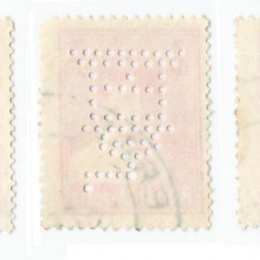 *Romania, lot 5 cu 3 timbre perforate identice cu perforatii in pozitii diferite