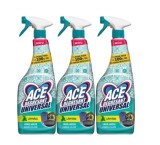 Set 3x Ace Solutie Spray Degresant Universal 650ml Lamaie, fresh aroma, parfum floral, distruge calcarul.