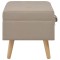 Taburete cu depozitare, 3 buc., bej, material textil - 8