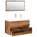 Set mobilier de baie, lemn vechi, lemn prelucrat