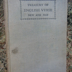 TREASURY OF ENGLISH VERSE NEW AND OLD