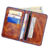 Portofel, din piele naturala, compartiment marunt, Jack 2 L, Maro-roscat, Elyk Creation