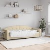 VidaXL Pat de zi, crem, 80x200 cm, material textil 354182