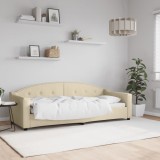VidaXL Pat de zi, crem, 80x200 cm, material textil