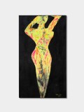 RELAXARE &ndash; pictură figurativă contemporană, nud feminin &icirc;n acril