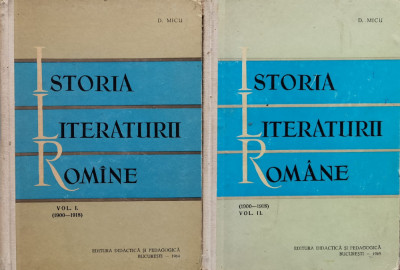 Istoria Literaturii Romane Vol 1-2 - D. Micu ,557777 foto