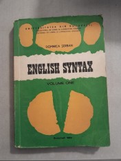 English syntax - Domnica Serban Vol.I foto