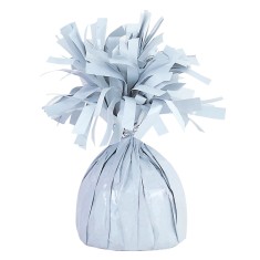 Greutate pentru baloane cu heliu, flippy, din folie cu franjuri, 170g, 13 x 5 x 3 cm, alb