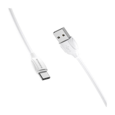 Cablu cu conectori USB tata la USB tip C tata, Borofone BX19 Benefit, lungime 1m, alb foto