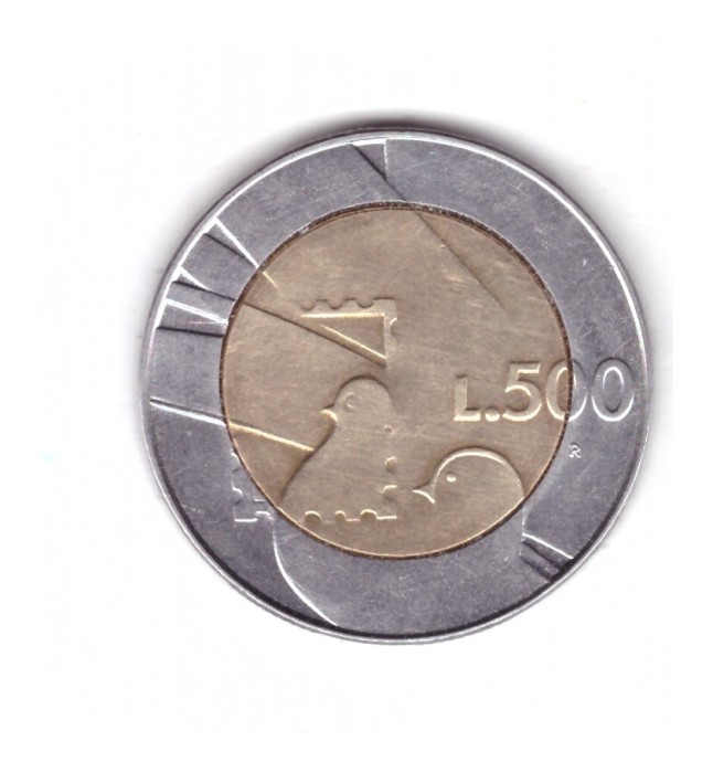 Moneda San Marino 500 lire 1990, stare buna, curata