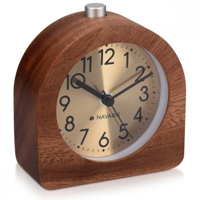 Ceas cu alarma analogic din lemn Snooze Retro, 46228.18 foto