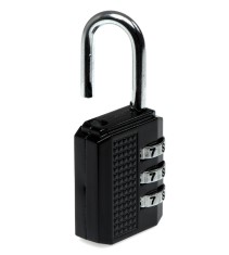 Lacat pentru valize, genti, cu combinatii de cifre, negru