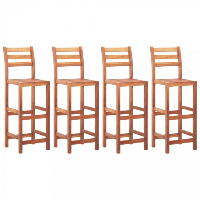 Gossi scaune de bar, 4 buc., lemn masiv de acacia