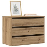 vidaXL Dulap colț sertare stejar artizanal 80x41x58 cm lemn prelucrat 852860