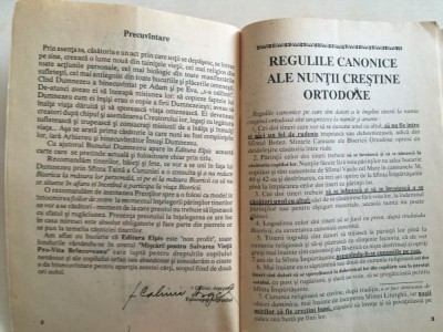 CARTEA NUNTII. TIPARITA CU BINECUVANTAREA PS CALINIC EPISCOPUL ARGESULUI 1993 foto
