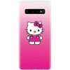 Husa silicon pentru Samsung Galaxy S10 Plus, Cute Pink Catty