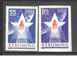 Romania.1963 Posta aeriana-Cosmonautica Luna 4 ZR.187, Nestampilat