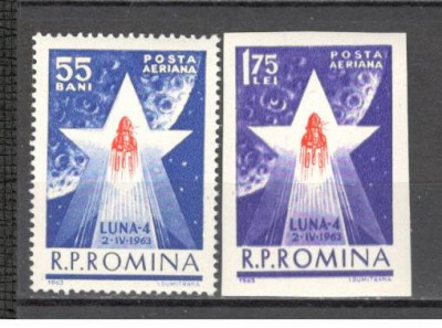 Romania.1963 Posta aeriana-Cosmonautica Luna 4 ZR.187 foto