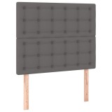 Cumpara ieftin Tablie de pat gri 100x5x118/128 cm piele ecologica