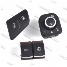 Butoane interior ornament crom mat set 8 bucati pt gama Volkswagen