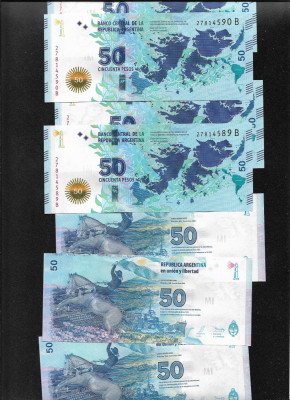 Argentina 50 pesos 2015 unc pret pe bucata foto