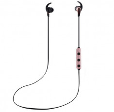 Casti Sport Wireless Bluetooth iUni CB41, Handsfree, Microfon, Control Volum, Magnet, Rose Gold foto