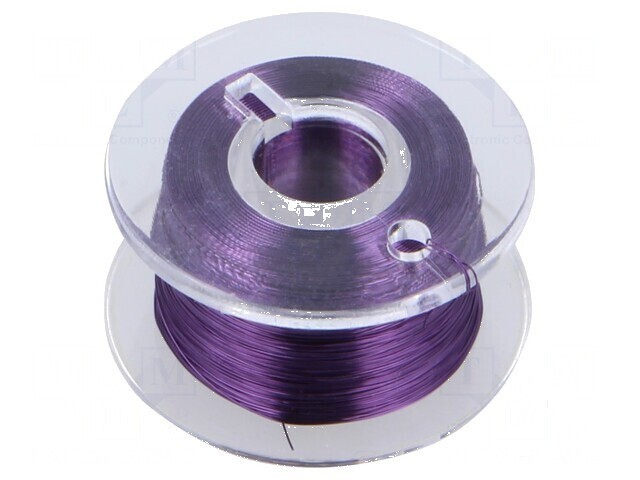 S&acirc;rmă de cupru argintată violet 0,1mm 100m