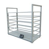 Cantar mobil 1.5T pentru animale mari, RS232C, baterie DC6V-4AH, display LCD, 970x1950x1800 mm, poarta 800x1200 mm, 2 porti, otel galvanizat