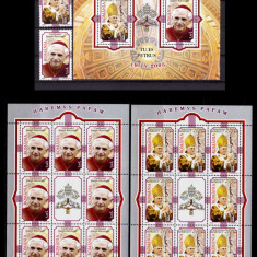 RO 2005 ,LP 1690+a+b ," Papa Benedict al XVI-lea ",serie+bloc+mcoli,complet,MNH