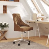 Cumpara ieftin Scaun de birou pivotant, maro, material textil
