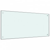 Cumpara ieftin Panou antistropi de bucătărie, alb, 100x50 cm sticlă securizată