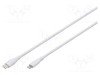 Cablu USB 2.0 DIGITUS Lightning - USB C, 2m, alb, nichelat
