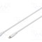 Cablu USB 2.0 DIGITUS Lightning - USB C, 2m, alb, nichelat