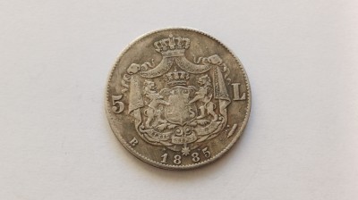 Romania -5 lei 1885-Replica dupa 5 lei 1885 foto