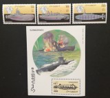 SOMALIA-SUBMARINE-3 Val.+1 Colita**SOM 133B