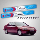 Cumpara ieftin Ștergătoare Honda Civic Gen V (EG/EH) Sedan 4U 1991-1995 | Set Față Flat Premium &ndash; TeamCar&reg;