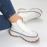 Cumpara ieftin Sneakers dama albi din textil Faye, 37