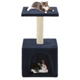 VidaXL Ansamblu pisici, st&acirc;lpi din funie sisal, albastru &icirc;nchis, 55 cm