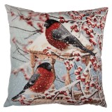 Cumpara ieftin Fata perna textil Peisaj Iarna Pasari 45x45 cm