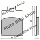 MBS Placute frana Piaggio Zip/Vespa, Cod Produs: 55494OL