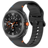 Cumpara ieftin Curea silicon 20 mm, THD, compatibila Samsung Galaxy Watch 8, Samsung Galaxy Watch 8 clasic, marimea M/L, neagra