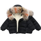 Geaca neagra din fas pentru copii (Marime Disponibila: 5 ani)