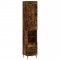 Dulap inalt, stejar fumuriu, 34,5x34x180 cm, lemn prelucrat