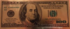 BANCNOTA AUR 24 K 100 DOLARI SUA 2006 foto