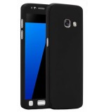 Cumpara ieftin Husa Full Cover (fata + spate + folie sticla) pentru Samsung Galaxy A5 (2017), Negru, Oem