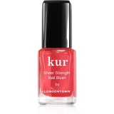 LONDONTOWN Kur Sheer Strength Nail Blush &icirc;ngrijire nuanțatoare pentru fermitate și iluminare pentru unghii culoare Poppy 12 ml
