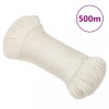 VidaXL Fr&acirc;nghie de lucru, alb, 3 mm, 500 m, polipropilenă