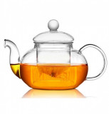 Cumpara ieftin Ceainic din sticla, cu capac si infuzor din sticla, 800 ml, Teapot