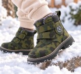 Cumpara ieftin Ghete imblanite cu inchidere barete velcro, Model Army, Baieti, Piele ecologica