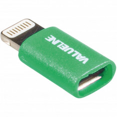 Adaptor USB Lightning tata - micro USB mama verde Valueline